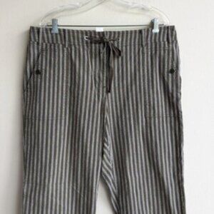 Jones New York cotton striped cropped pants